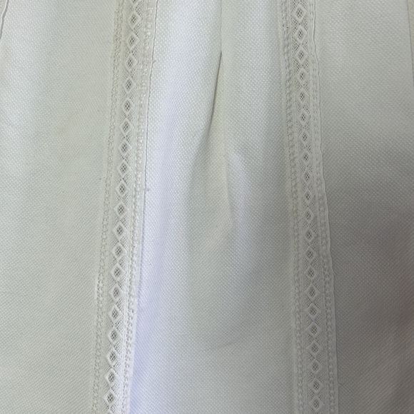 J. Crew Womenโs White Lace Striped Cotton Skirt With Pockets Size 2 - Picture 5 of 15